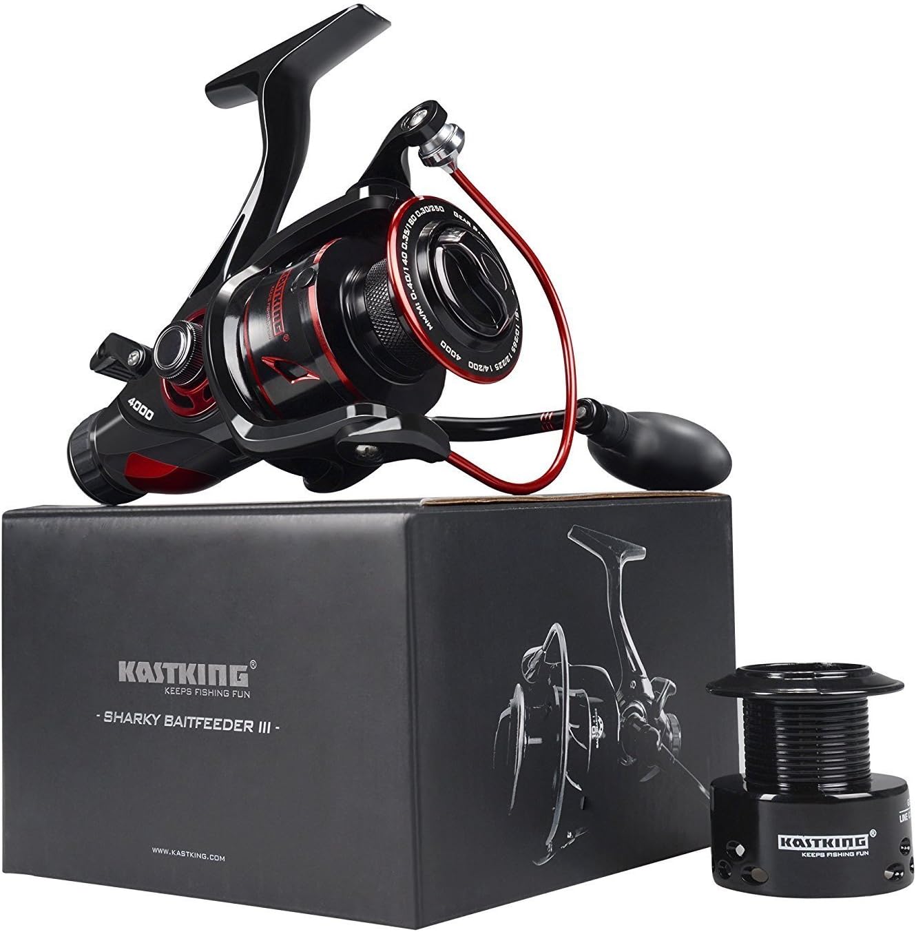 KastKing Sharky Baitfeeder III Spinning Reel 10+1 Shielded Stainless Steel BB - Carbon Fiber Drag for Live Liner Bait Fishing Action - Image 7