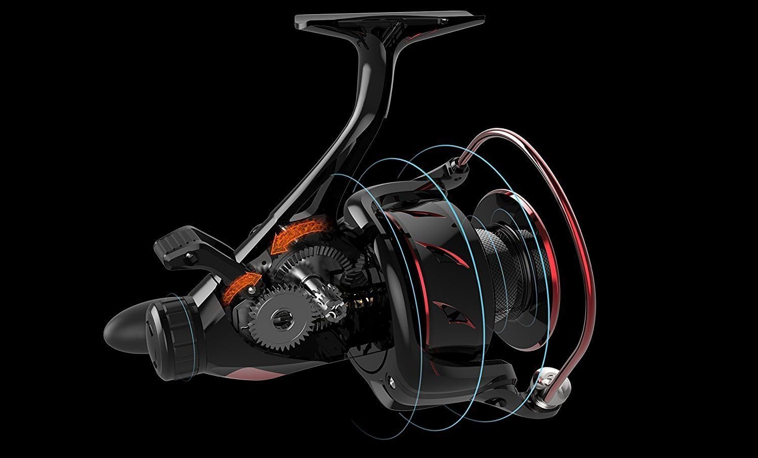 KastKing Sharky Baitfeeder III Spinning Reel 10+1 Shielded Stainless Steel BB - Carbon Fiber Drag for Live Liner Bait Fishing Action - Image 8